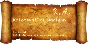 Kolozsvári Adrienn névjegykártya