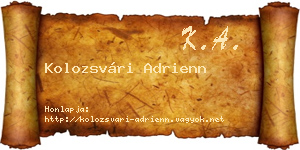 Kolozsvári Adrienn névjegykártya
